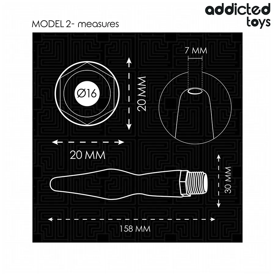 ADDICTED TOYS - ANAL CLEANER WITH UNIVERSAL ADAPTER MODEL 2
