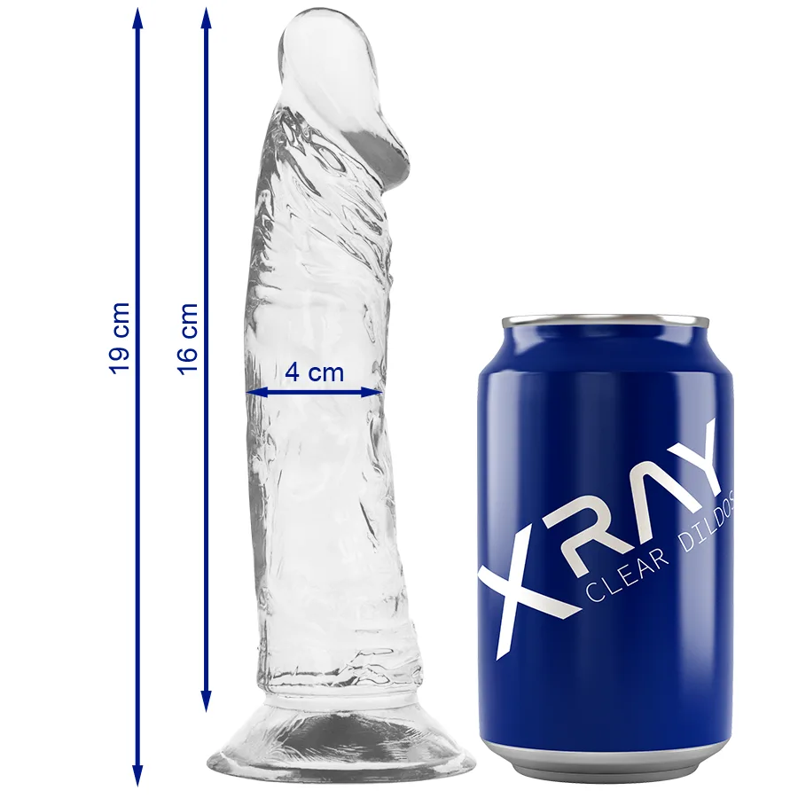 X Ray - Dildo Transparente 19 cm -o- 4 cm