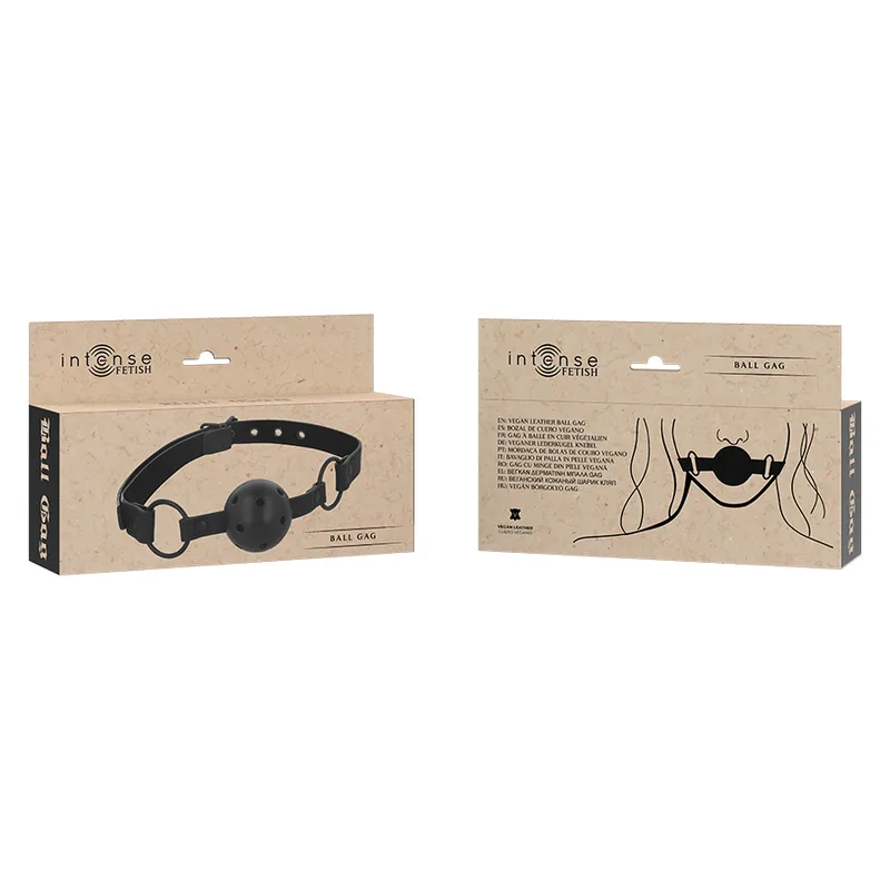 INTENSE - FETISH VEGAN LEATHER BALL GAG