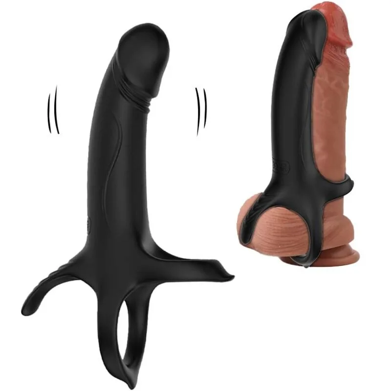 Armony - Dildo with Ring & Vibrator Black