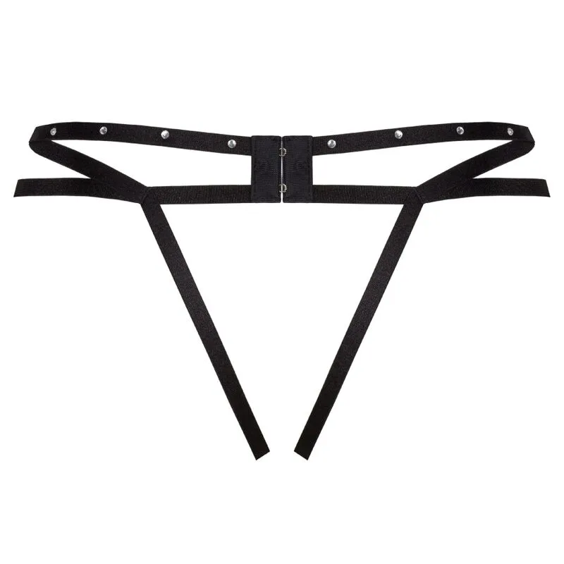 LIVCO CORSETTI FASHION - NOMADE THONG CROTCHLESS BLACK