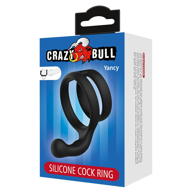 Crazy Bull - Anel Duplo para Pénis e Testículos Yancy Preto