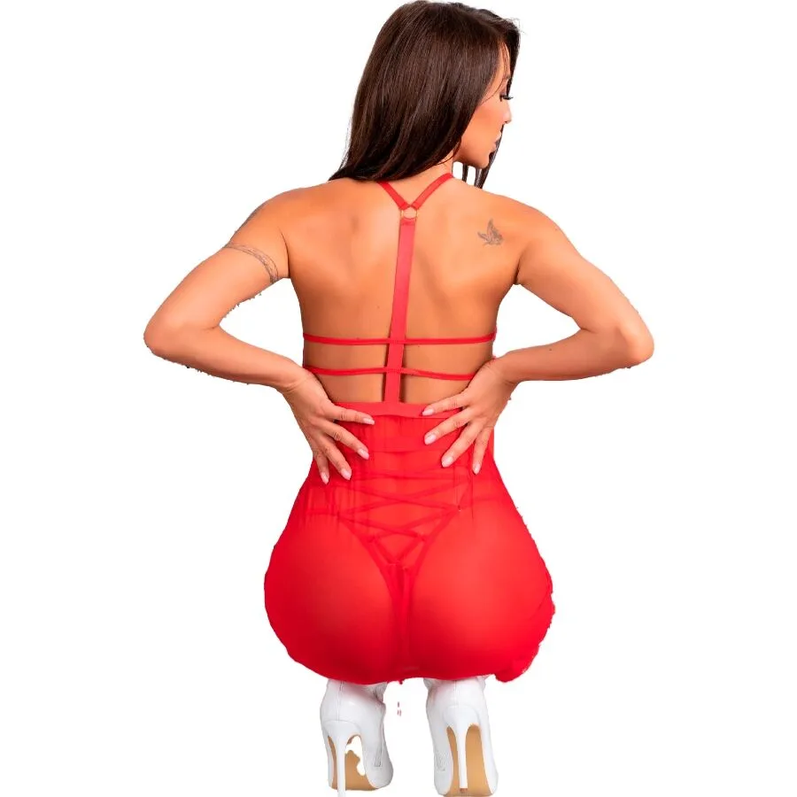 LIVCO CORSETTI FASHION - SANTAS CANDY LC 90722 CAMISA DE NATAL + TANGA