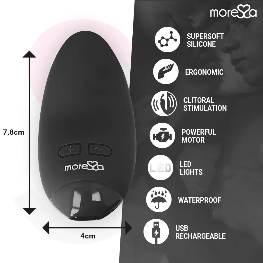 MORESSA - VIBRADOR BLOSSOM PRETO