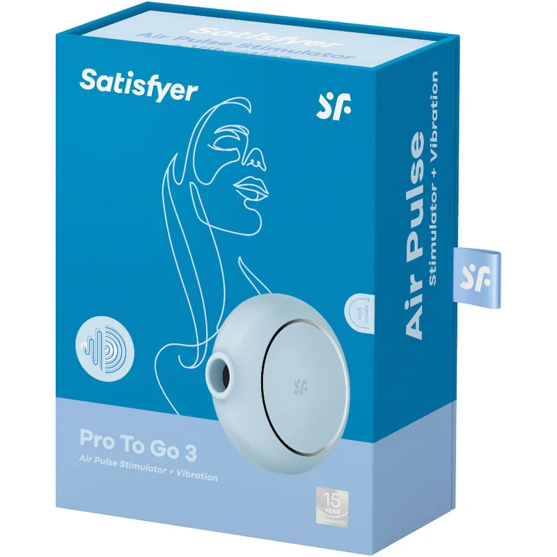SATISFYER - PRO TO GO 3 ESTIMULADOR E VIBRADOR DE PULSO DE AR DUPLO