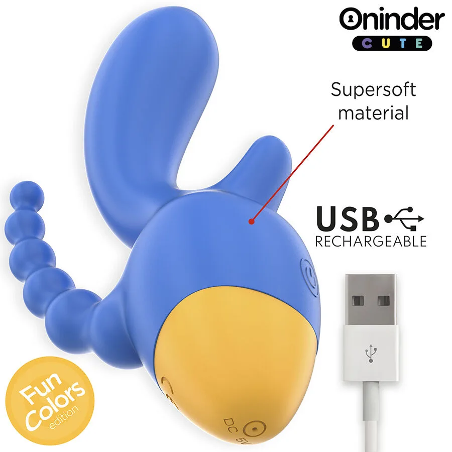 ONINDER CUTE - LOVE 3 SOME TRIPLE VIBRATOR - FREE WORLDWIDE APP