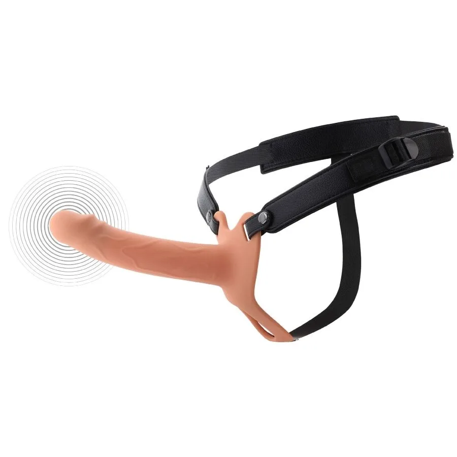 HIDDEN DESIRE - INFERNO VIBRATING PENIS SLEEVE STRAP-ON 18 CM