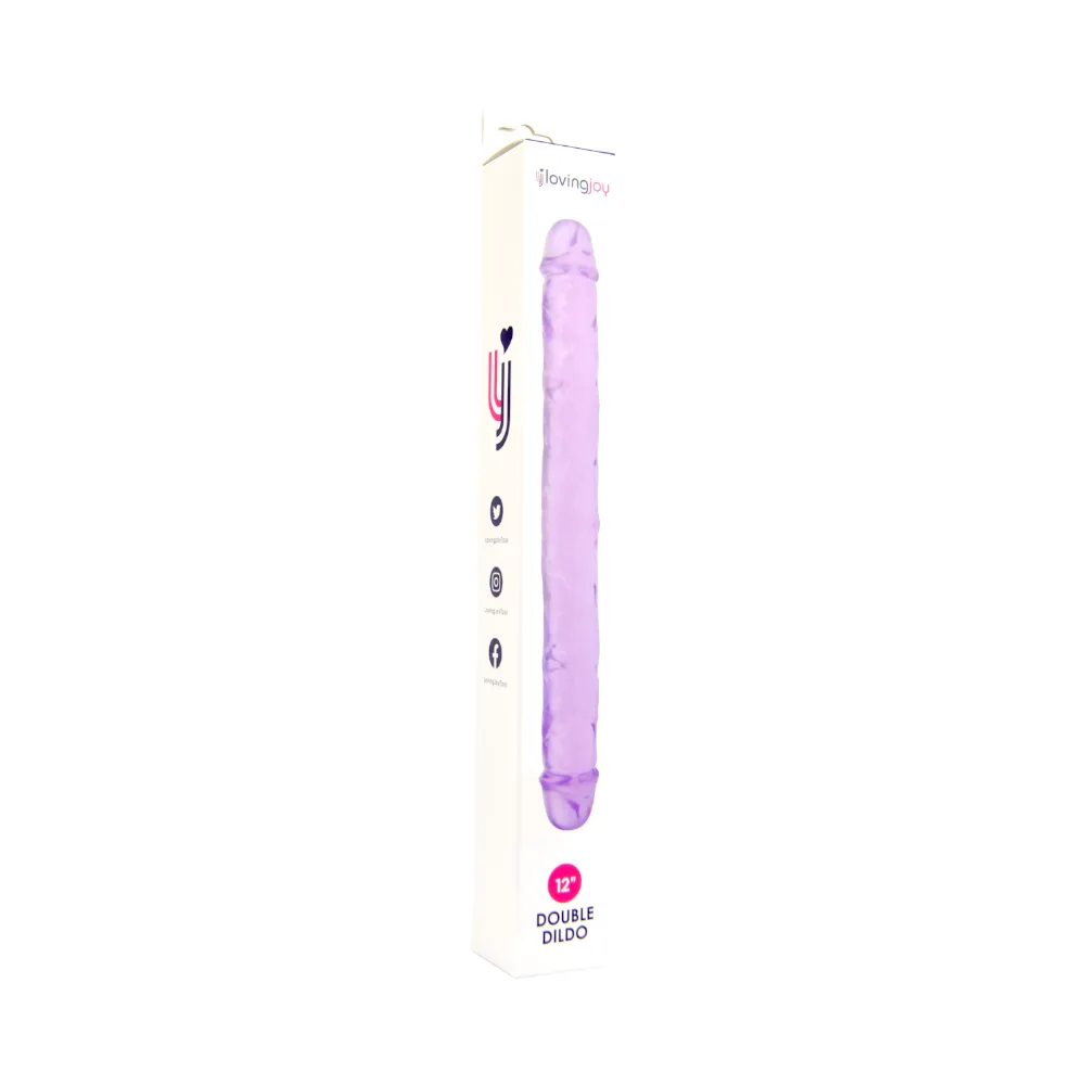 Loving Joy Dildo Duplo 12 Polegadas Roxo