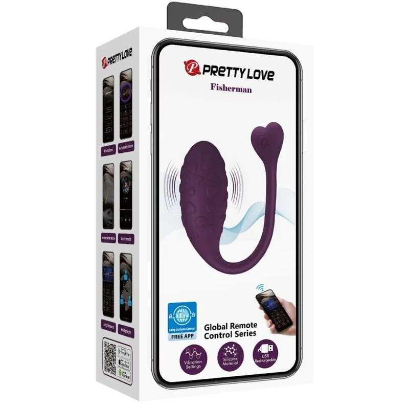 PRETTY LOVE - FISHERMAN OVO VIBRATÓRIO CONTROLADO POR APLICATIVO LILA