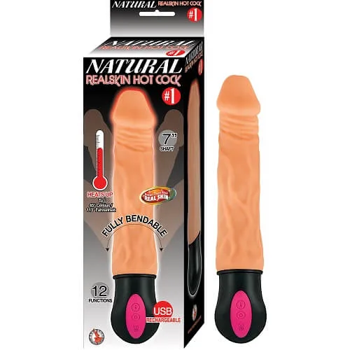 Dildo Vibratório Realista com Aquecimento 7 Polegadas Pele