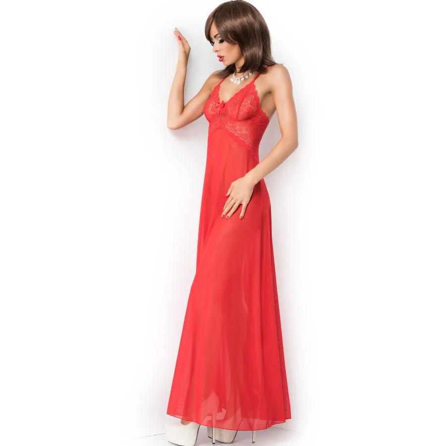 CHILIROSE - CR 3883 BABYDOLL LONGO VERMELHO