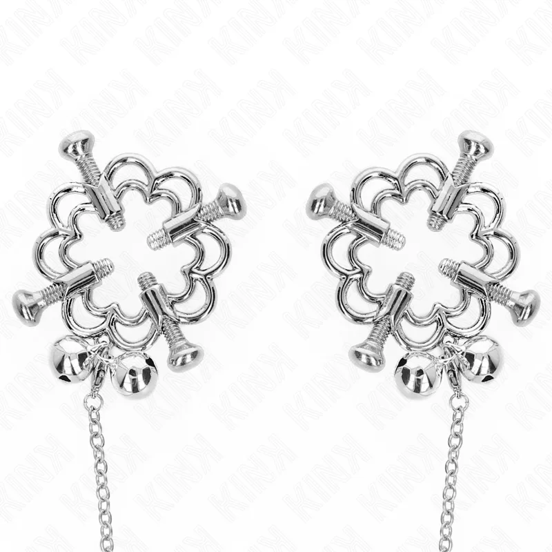 KINK - METAL FLOWER NIPPLE CLAMPS WITH CHAIN