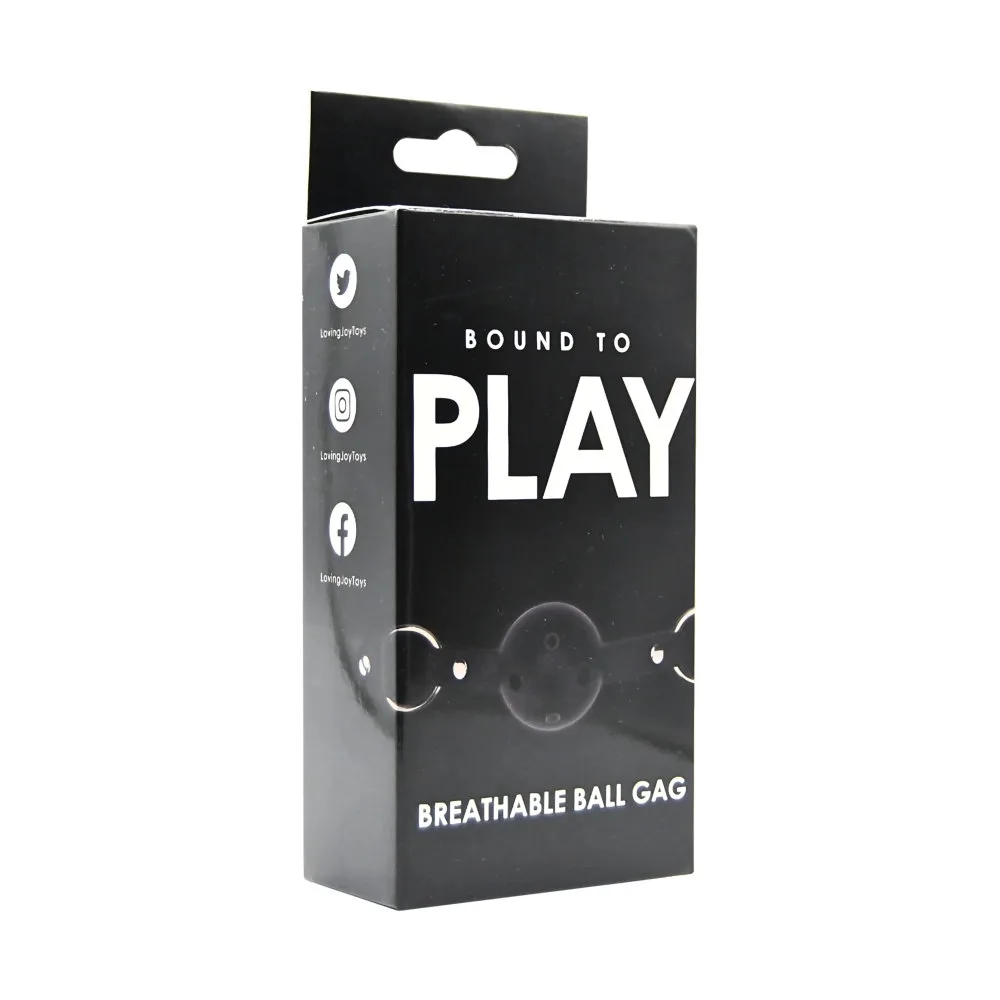 Bound to Play Mordaça com Bola Respirável Preto