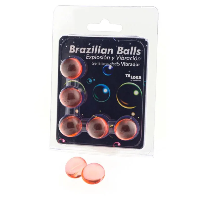Taloka - 5 Bolas Brasileiras Efeito Vibratório Gel Emocionante