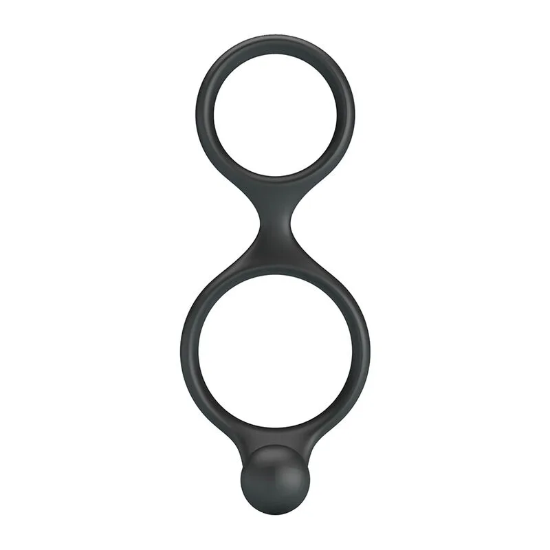 Crazy Bull - Anel Duplo Florian para Pénis e Testículos Preto