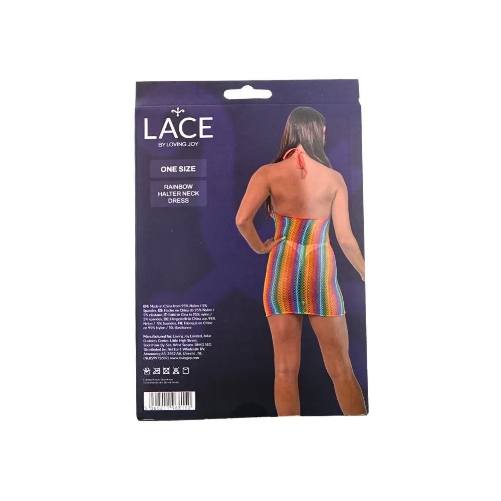 Lace by LJ Vestido Halter Arco-Íris