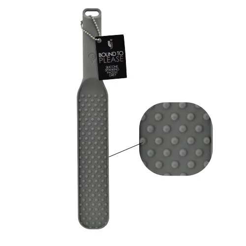 Bound to Please Palmatória de Silicone para Spanking Cinzento