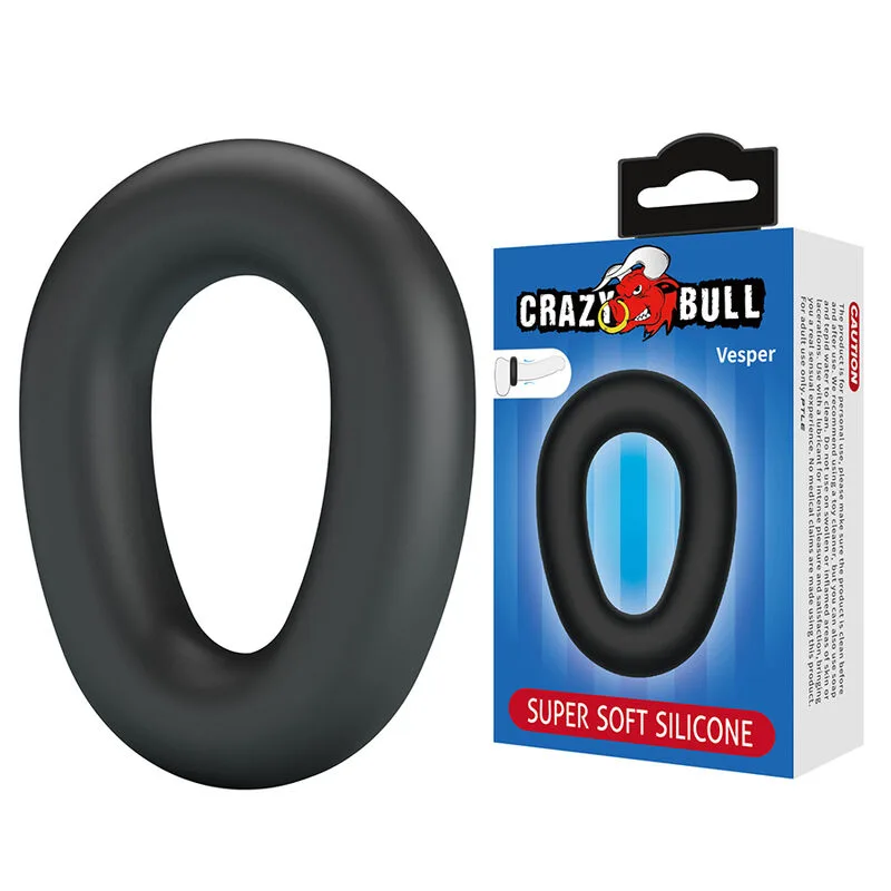 Crazy Bull - Vesper Super Soft Silicone Cock Ring Black