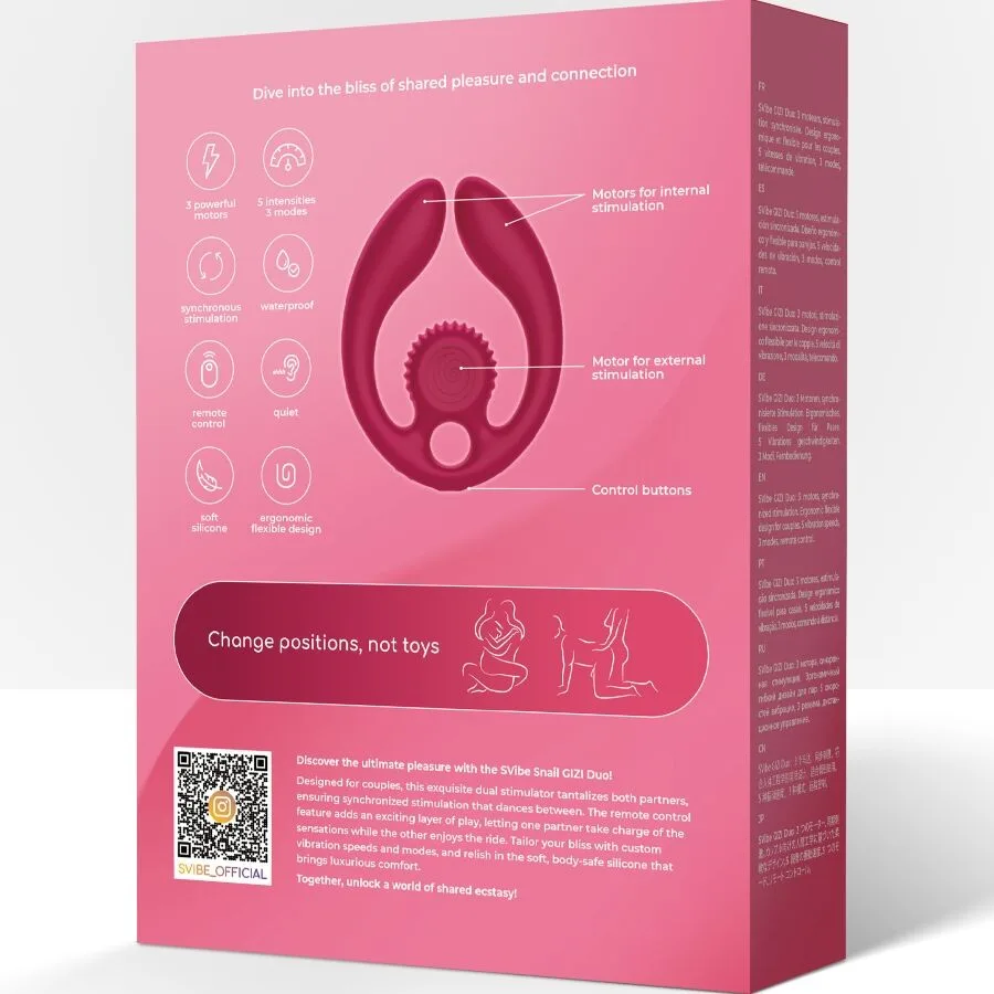 SNAIL VIBE - GIZI DUO ESTIMULADOR DE CASAIS COM CONTROLE REMOTO BURGUNDY
