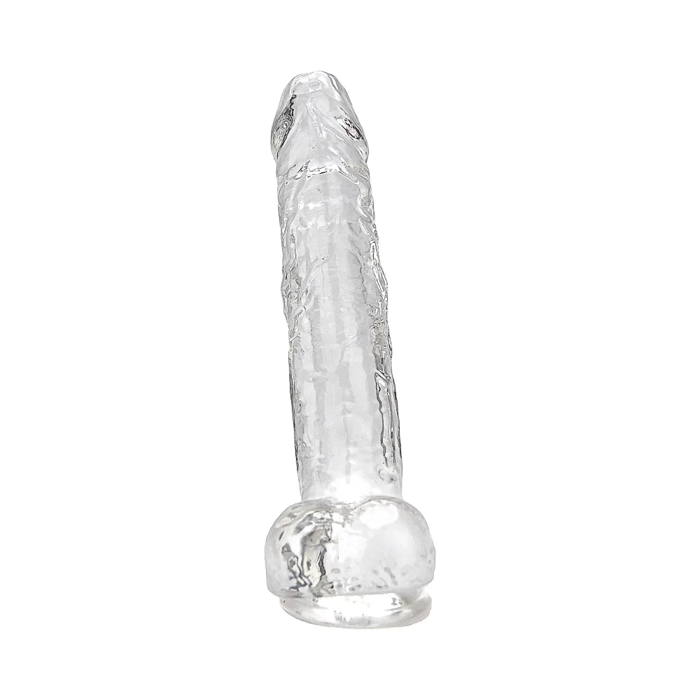 Loving Joy Dildo 8 Polegadas com Testículos Transparente