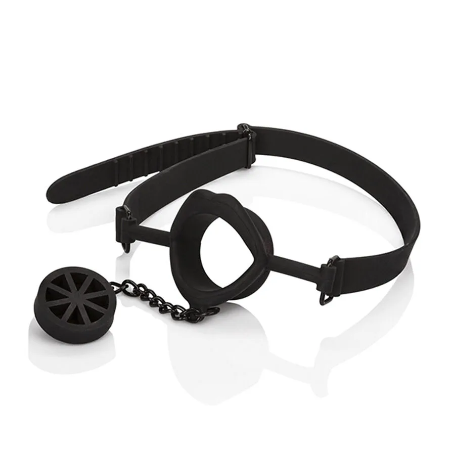 CALEXOTICS - SCANDAL GAG WITH BLACK SILICONE PLUG