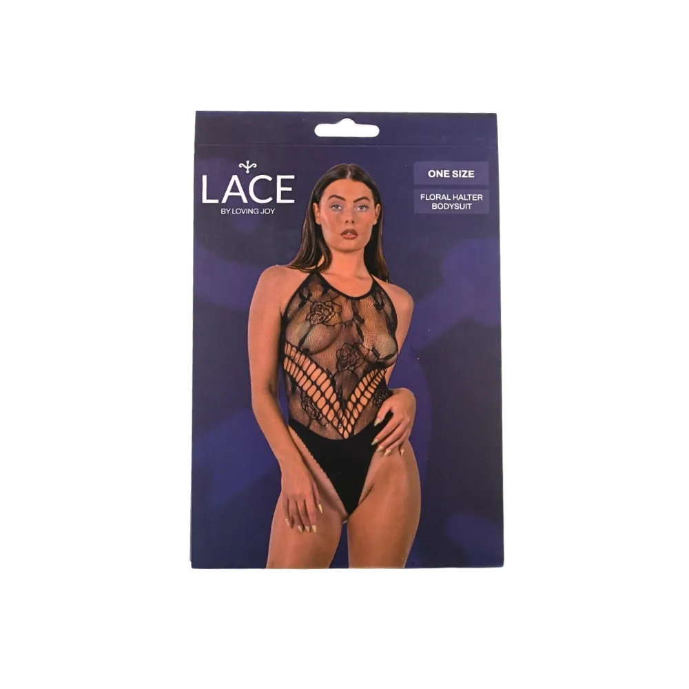 Lace by LJ Body Halter Floral Preto