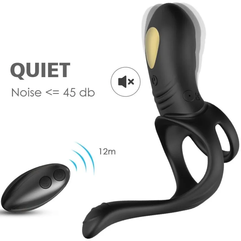 Armony - Joy Jumper Anel Vibrador para Casais e Plug Anal Controle Remoto Preto