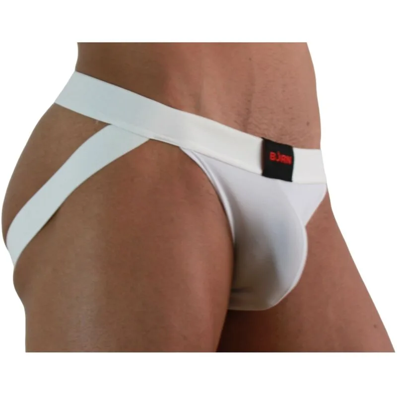 BURN - 007 JOCK LYCRA WHITE