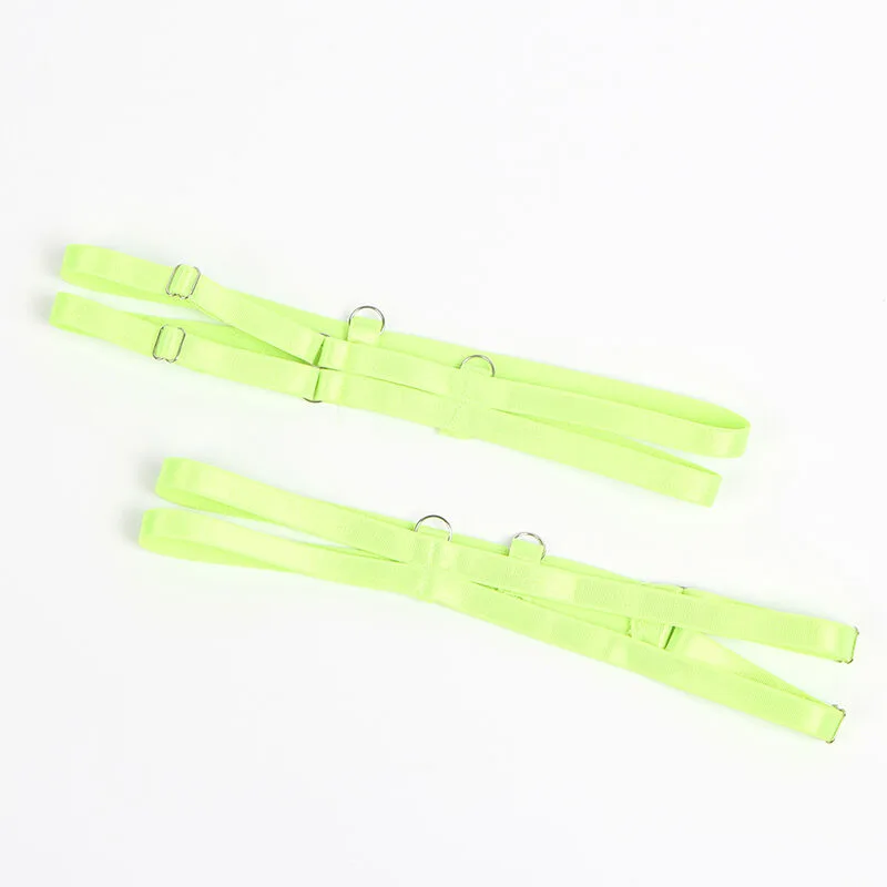 SUBBLIME - 955311 CONJUNTO DE SUTIÃ COM RENDA E LIGAS VERDE E AZUL S/M