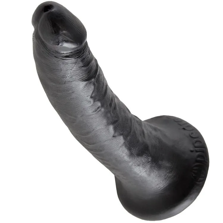 KING COCK - DILDO PRETO 17.8 CM