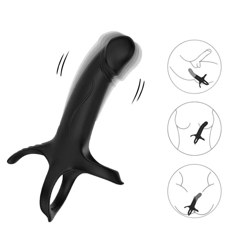Armony - Dildo com Anel e Controle Remoto Vibrador Preto