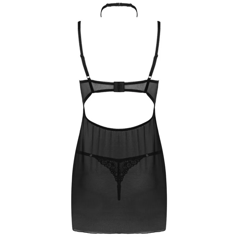 LIVCO CORSETTI FASHION - CONJUNTO BINELLA BABYDOLL + TANGA PRETO