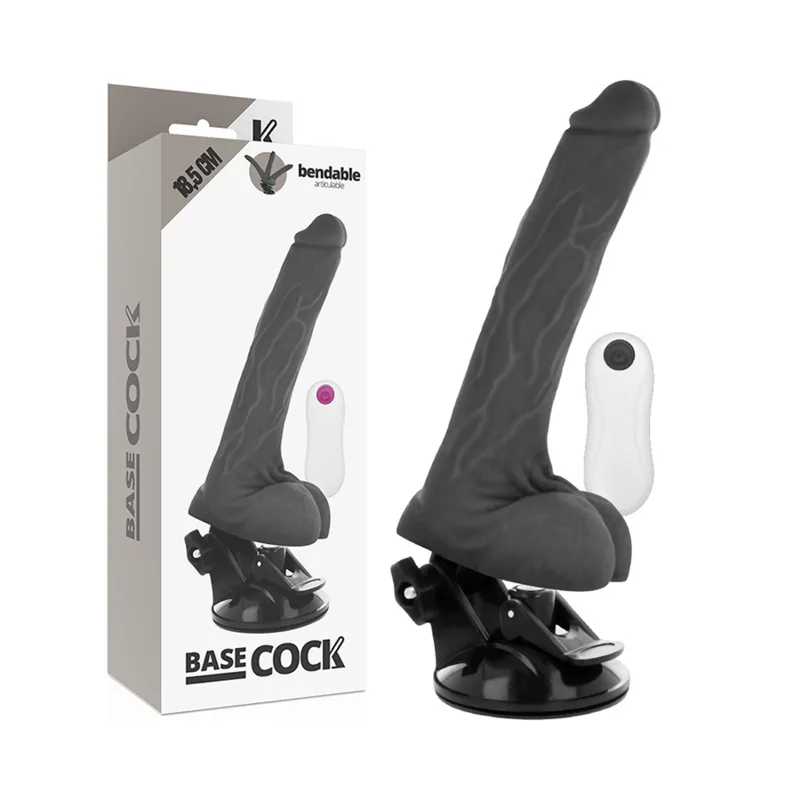 Basecock - Vibrador Articulvel Controle Remoto Preto 18,5 cm -o- 4 cm