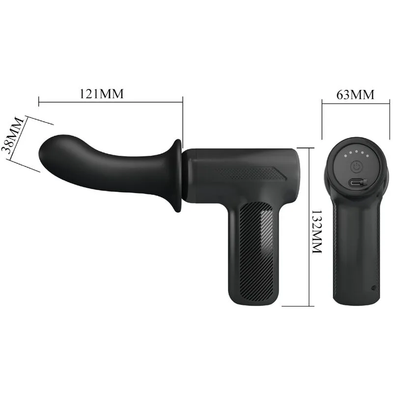 PRETTY LOVE - DJ DOCTOR MASSAGER 5 CONFIGURAÇÕES PRETO