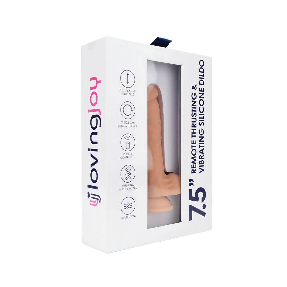 Loving Joy Dildo de Silicone Giratório e Vibratório com Controlo Remoto 7.5"