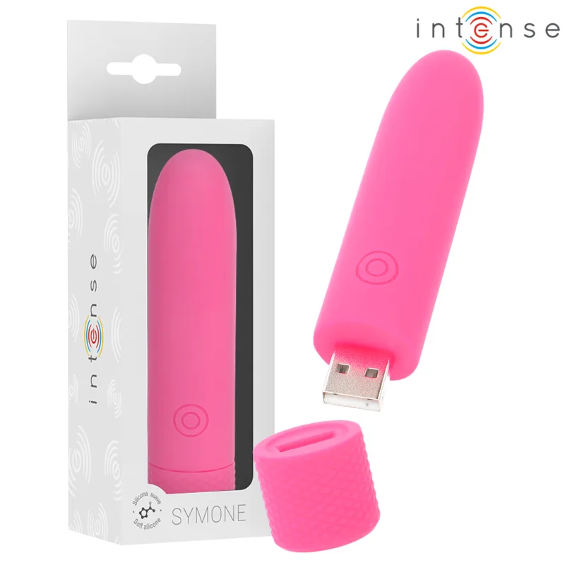 Intense - Symone USB Recarregável Vibratória Bullet 8 Vibrações Rosa 10 X 2,2 cm