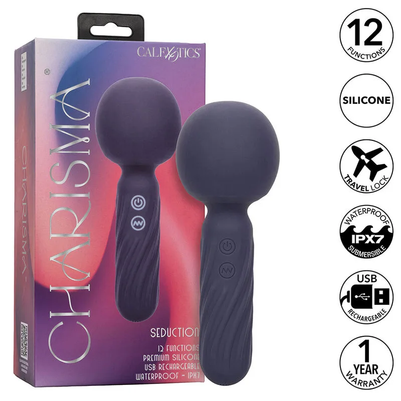 CALEXOTICS - CHARISMA SEDUCTION MASSAGER 12 FUNCTIONS 17.75 CM X 6.25 CM PURPLE