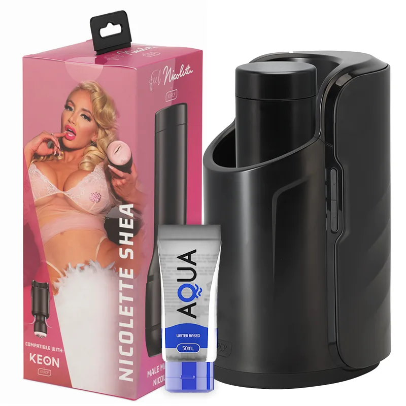 Kiiroo - Keon + Feel Nicolette Shea Masturbador + Lubrificante de Qualidade Aqua 50 ml