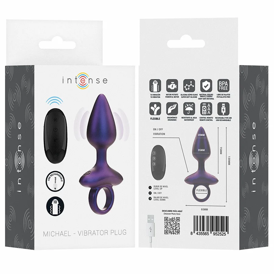 INTENSE - MICHAEL VIBRATING ANAL PLUG MODEL 2 REMOTE CONTROL
