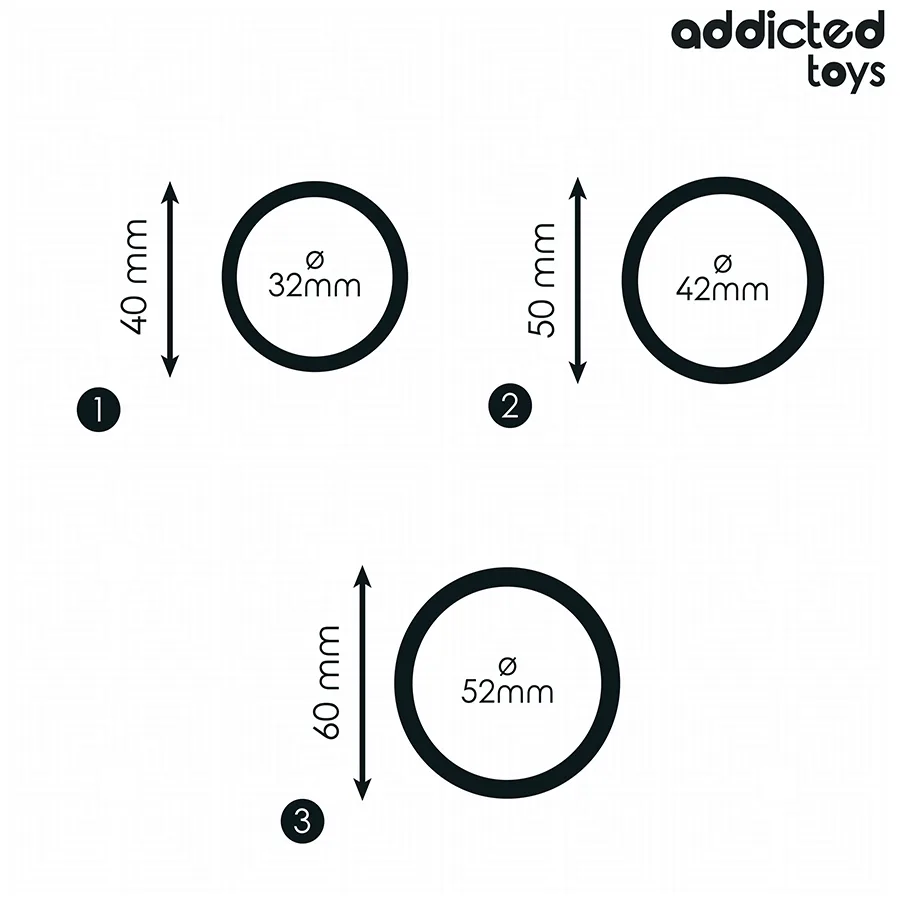 ADDICTED TOYS - SET OF SILICONE RINGS MODEL 2