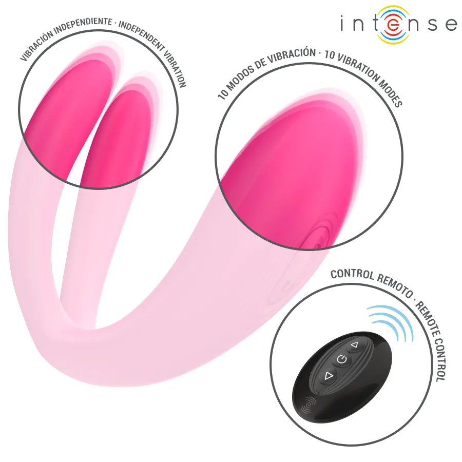 INTENSE - JULIA VIBRADOR DUPLO COM CONTROLE REMOTO