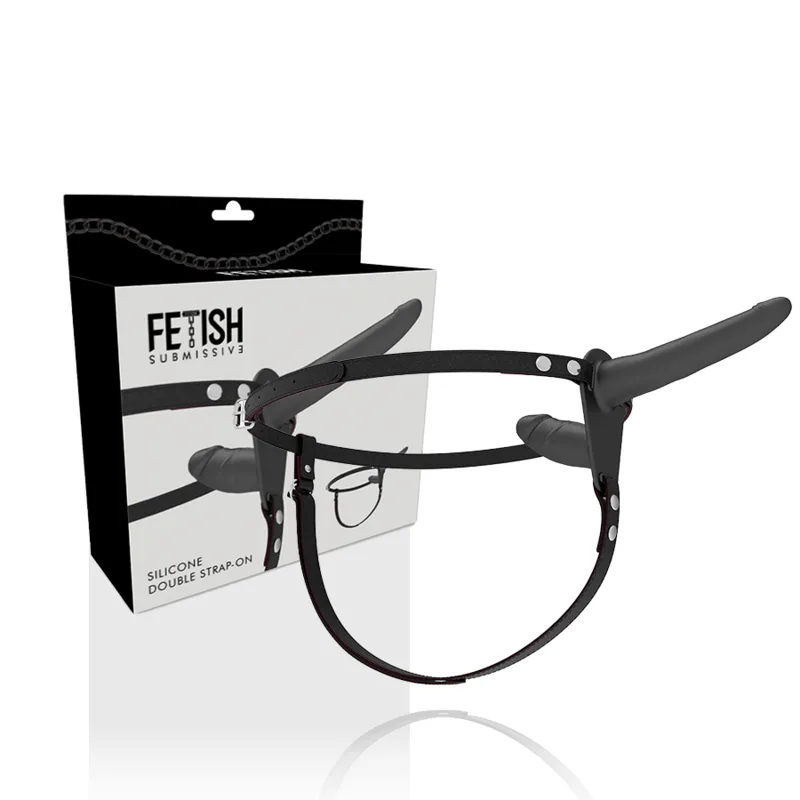 FETISH SUBMISSIVE HARNESS - DUPLA PENETRAO PRETO