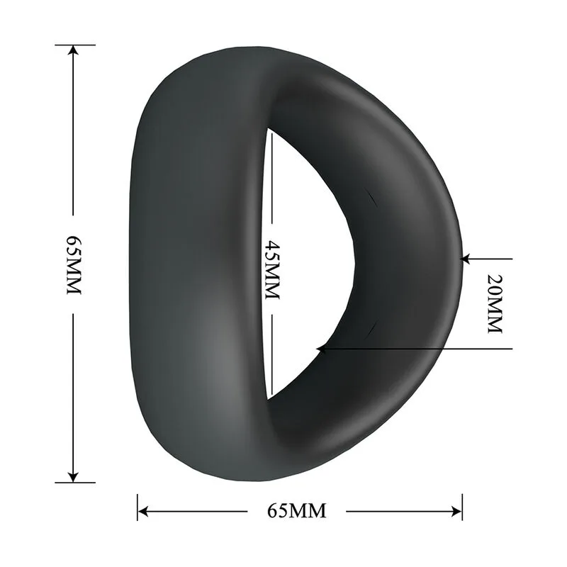 Crazy Bull - Valen Ergonomic Silicone Cock Ring Black