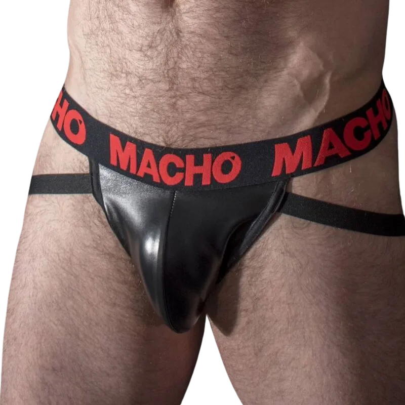 MACHO - MX25RC JOCK COURO VERMELHO