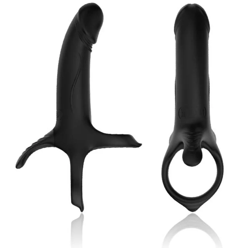 Armony - Dildo with Ring & Vibrator Black