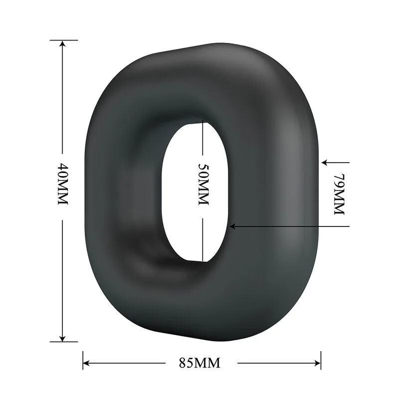 Crazy Bull - Walden Super Soft Silicone Cock Ring Black