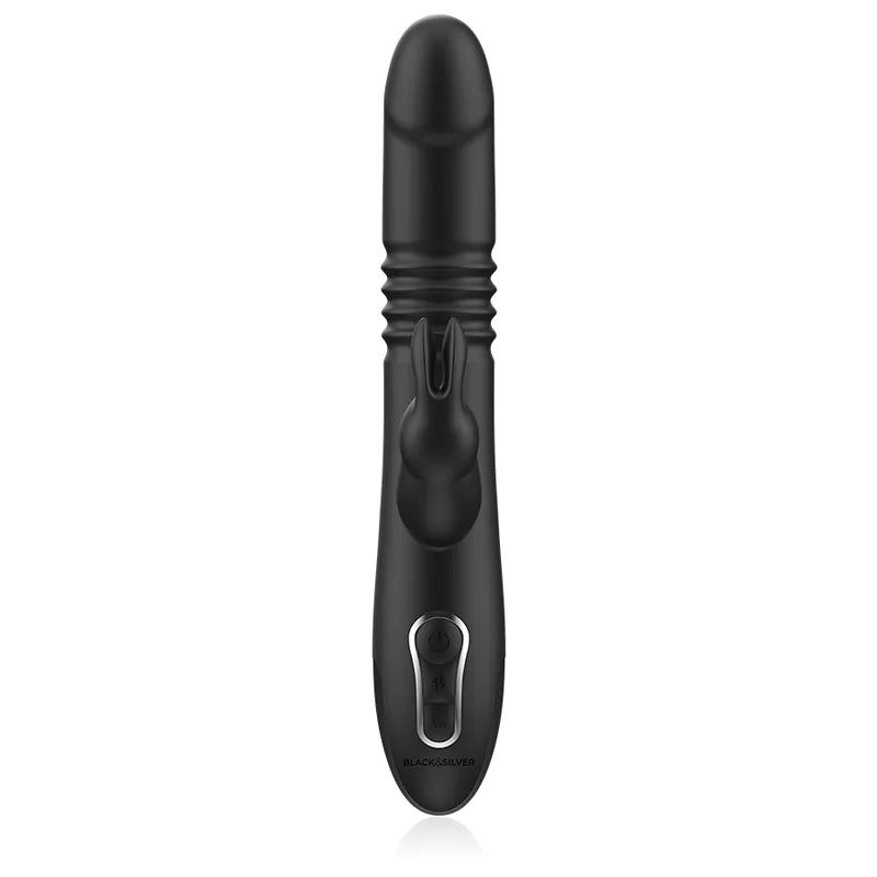 BLACK&SILVER - KENJI UP & DOWN RABBIT VIBRATOR + WATCHME REMOTE CONTROL