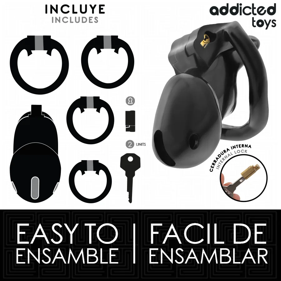 ADDICTED TOYS LOCKED - GAIOLA PENIANA MINDNIGHT CELL TAMANHO S