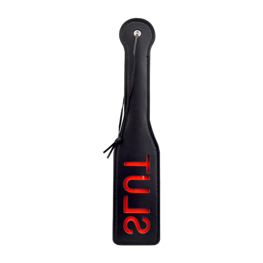 Bound to Please Palmatória SLUT para Spanking Preto