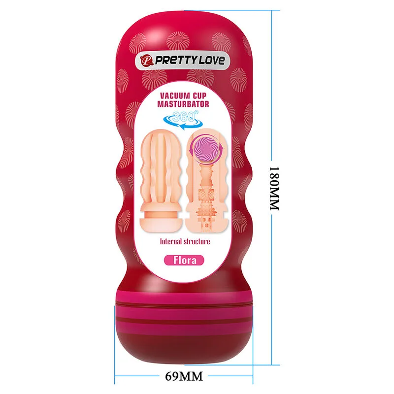 Pretty Love - Flora Vagina Masturbator with Suction Cup and Internal Textures